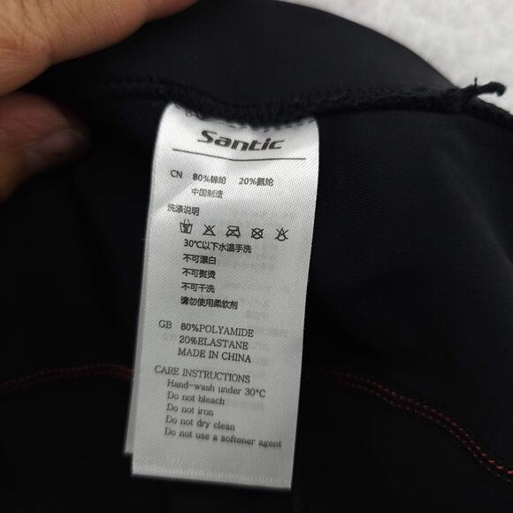 Santic Cycling Pants Mens 2XL Black Padded Road Bike Tights Leggings Ankle Zip - Picture 15 of 16